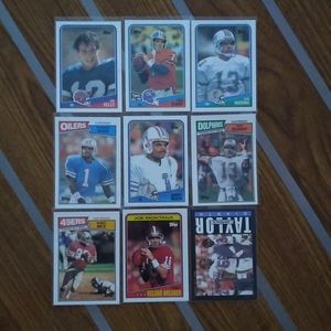 Hall of Famers 9 Card LOT Montana, Rice, Elway, LT